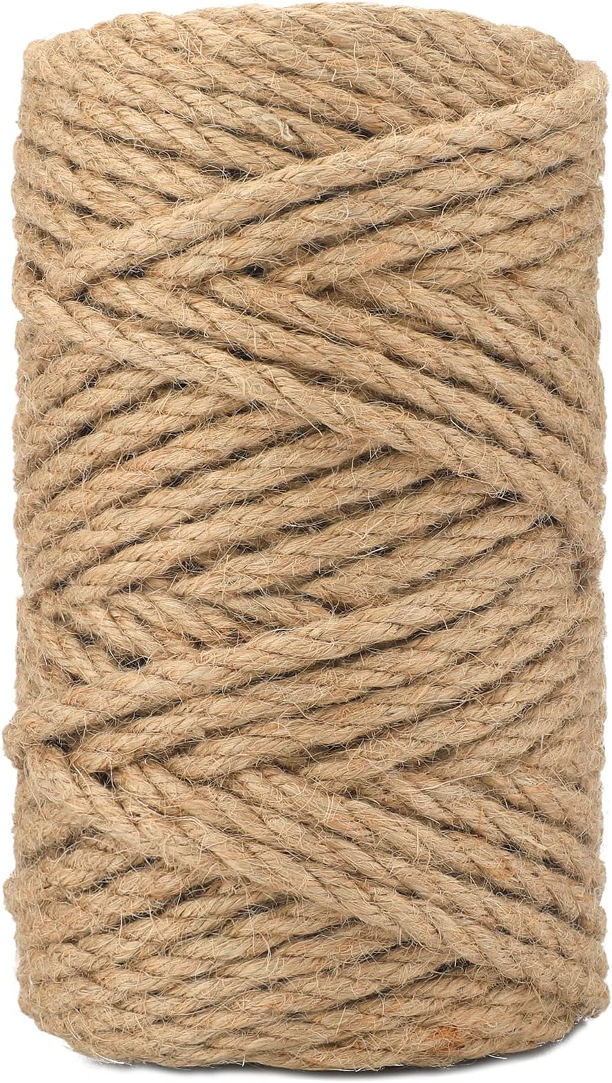 Amazon.com: 100 Feet Nautical Rope for Crafts, 6mm Thick Jute Twine ...