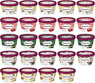 ハーゲンダッツ ミニカップ24個(バニラ・ストロベリー・グリーンティー・クッキー&クリーム・マカデミアナッツ)
