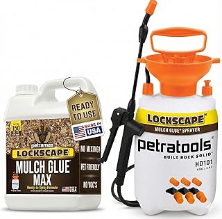 PetraMax Lockscape RTU Rock and Mulch Glue for Landscaping w/Sprayer 1 Gal
