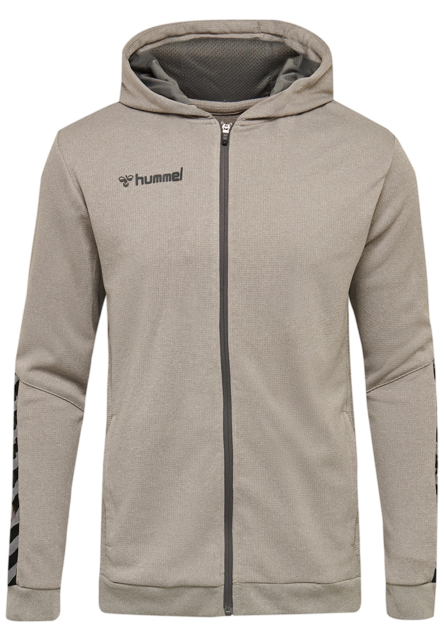 hummel Boys' Hmlauthentic Kids Poly Zip Hoodie Grey Melange