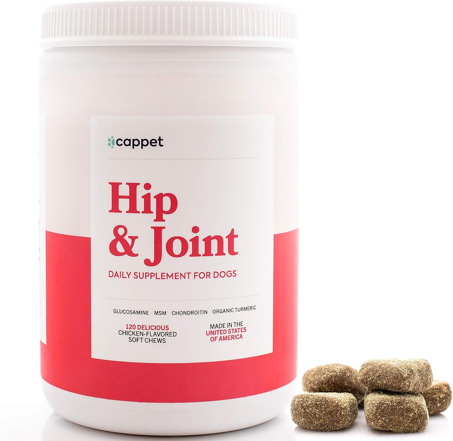 Daily Hip and Joint Supplement for Dogs 120 Chicken