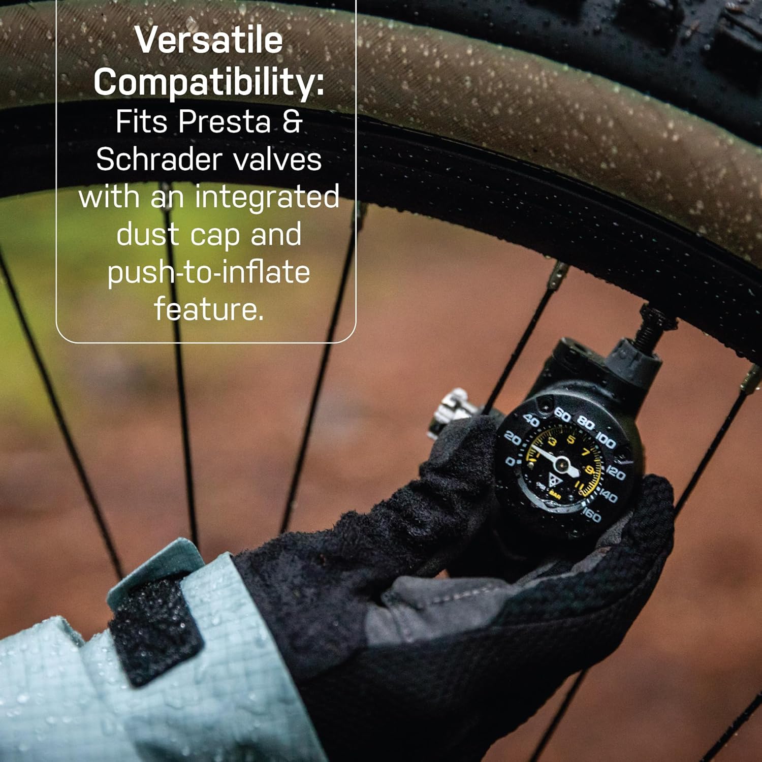 Topeak AirBooster G2 C02 Inflator, 160 Psi / 11 Bar with a 1-1/2" Analog Gauge, Fits Presta and Schrader Valves