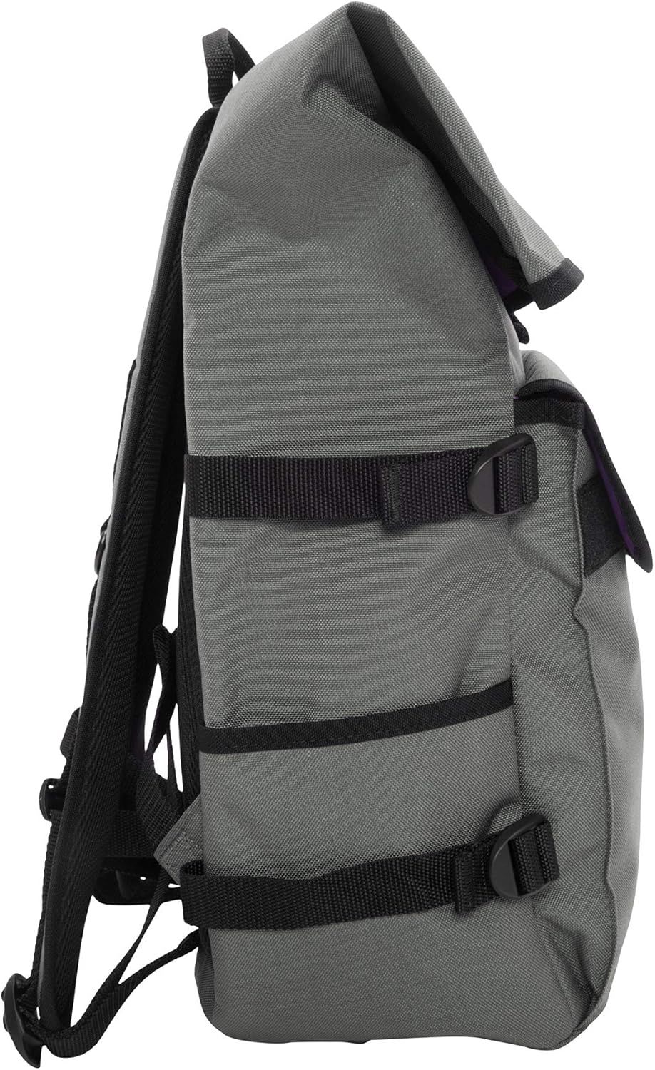 Manhattan Portage Silvercup Backpack With Roll Top Closure Spacious Main Compartment And Water Resistant Coating In 1000D Cordura (Grey)