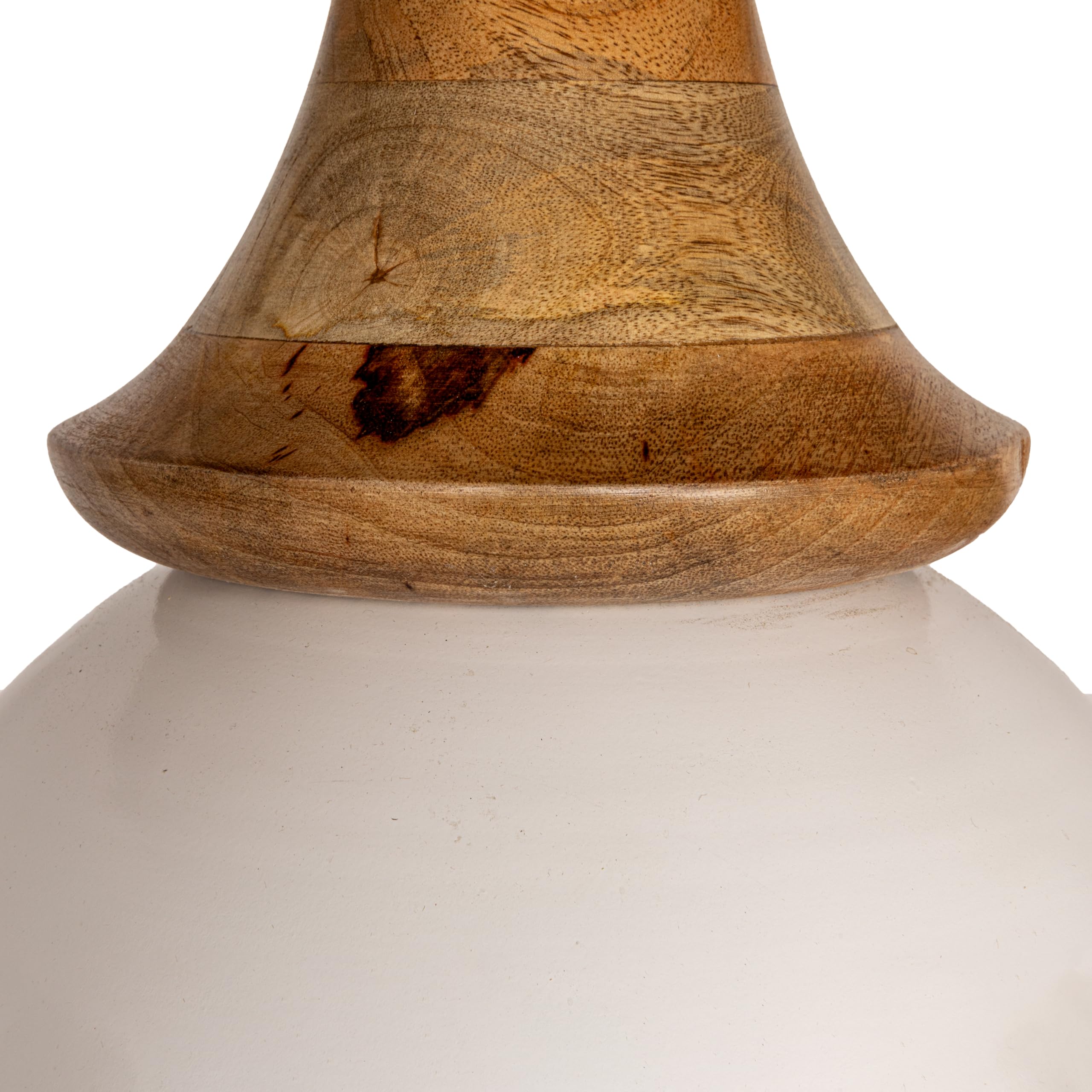 Creative Co-Op Mango Wood & Metal Round Pedestal Table