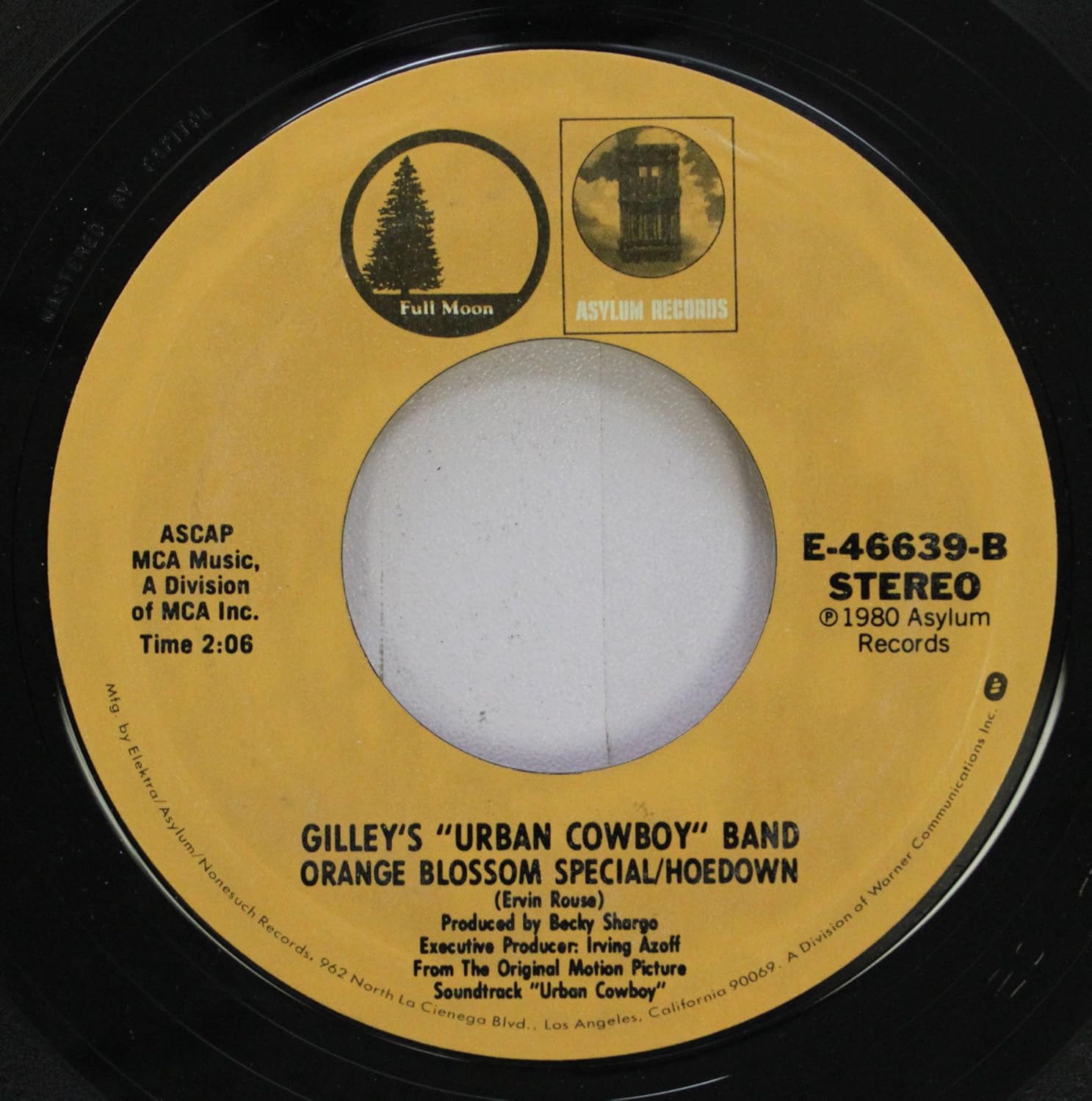 Amazon.com: Gilley's Urban cowboy Band/ Joe Walsh 45 RPM orange Blossom