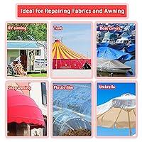 Vista 4 de Birllaid Cinta de reparación de toldo RV de 39 pies para carpa, cubiertas de barcos, cinta de reparación de vela, impermeable, resistente