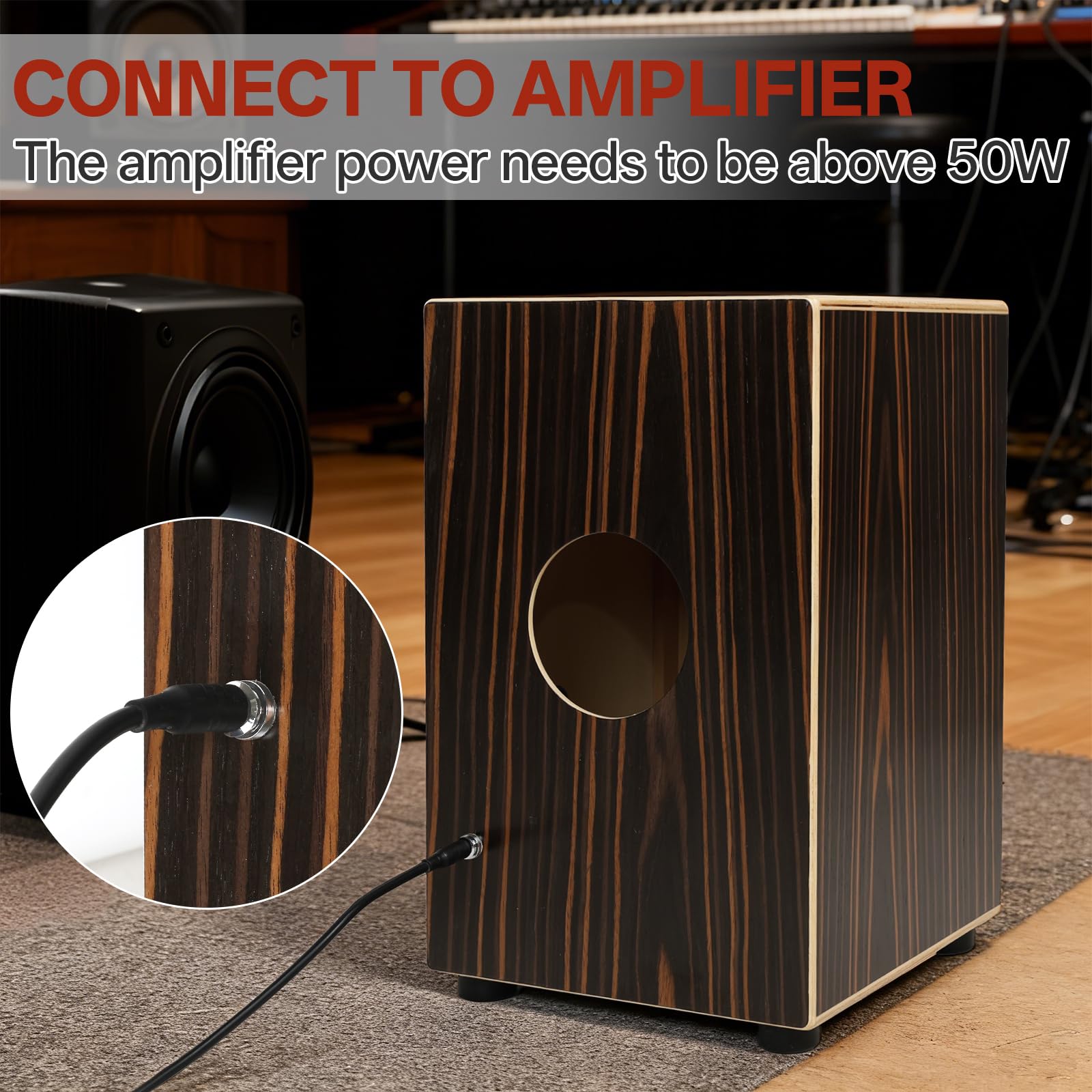 Amazon.com: AKLOT Electric Cajon,Ebony African Blackwood 12 * 12 Amazon.com: AKLOT Electric Cajon,Ebony African Blackwood 12 * 12