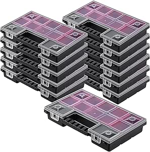 KADAX Bac En Plastique 10 L Avec Couvercle, Organisateur De