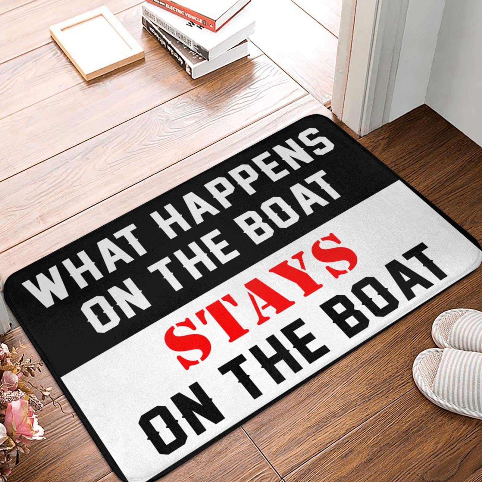 Tapis de cuisine de ferme 50x80 cm antidérapant au motif humour bateau