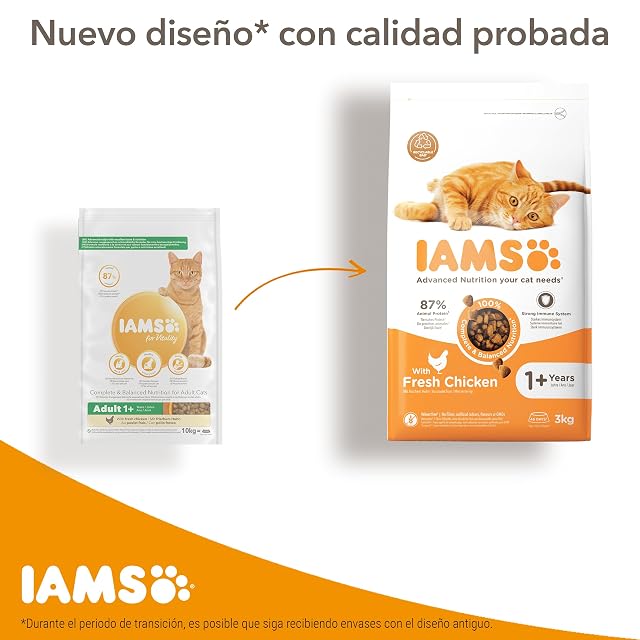 Foto 2 de 8 de IAMS Alimento Seco para Gatos Adultos con Atún, 3 kg
