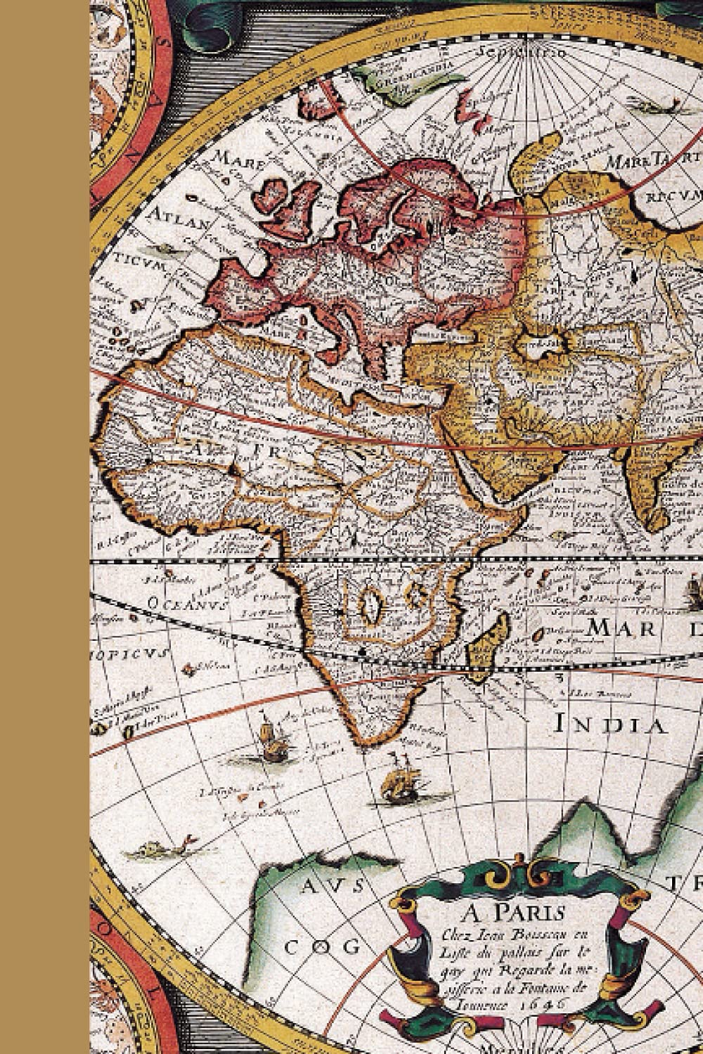 World Map Notebook: Composition Notebook Map | 120 Lined pages | 6x9 | Map Cover Notebook