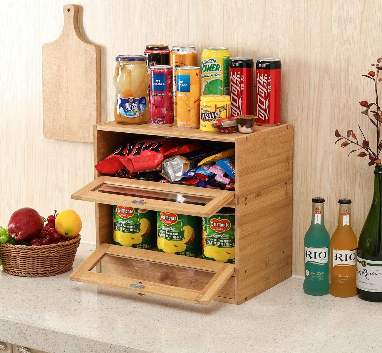 ❤ Crazy Deals TQVAI Natural Bamboo 3 Tier Bread Storage Box with Clear Window Cutlery Tray Drawer Separable Bread Bin - Assembly Required, Original Exclusive Discount 60% Price TQVAI Natural Bamboo 3 Tier Bread Storage Box with Clear Window Cutlery Tray Drawer Separable Bread Bin - Assembly Required, Original
