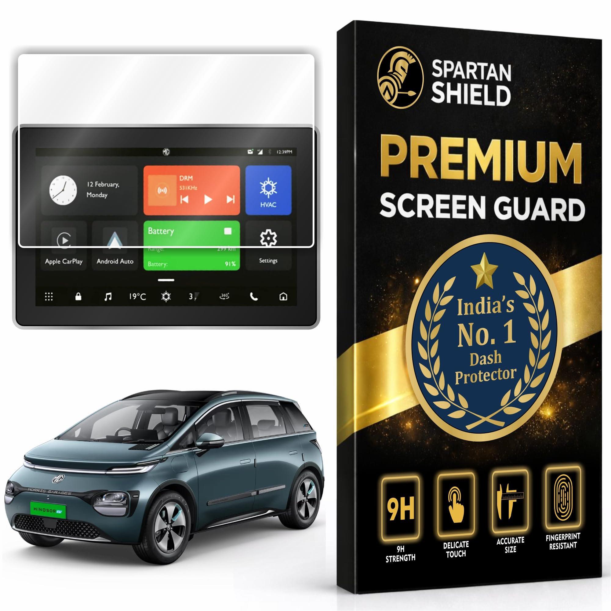 Spartan Shield SCREEN GUARD For MG WINDSOR EV 2026 [2024 - Running] || EXCITE || 10.1 INCH INFOTAINMENT PROTECTOR | Anti Scratch | Water Resistant | HD Clear | High Touch Sensitivity | Windsor 2025 Car Accessories [Not Tempered Glass] (Windsor [10" Info] Glossy)-image-21