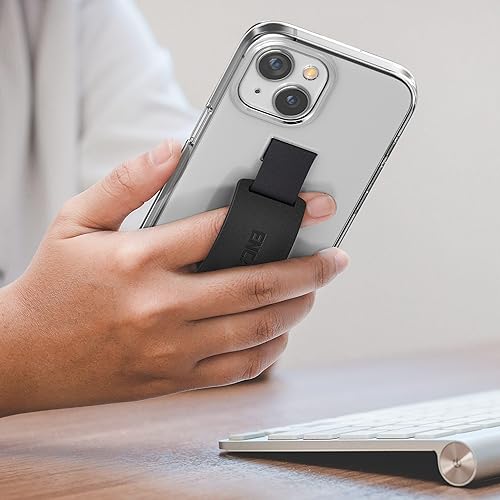 ENCASED Funda con lazo para dedos, diseñada para iPhone 15 Plus (2023), funda de agarre con correa de mano con soporte de silicona suave al tacto