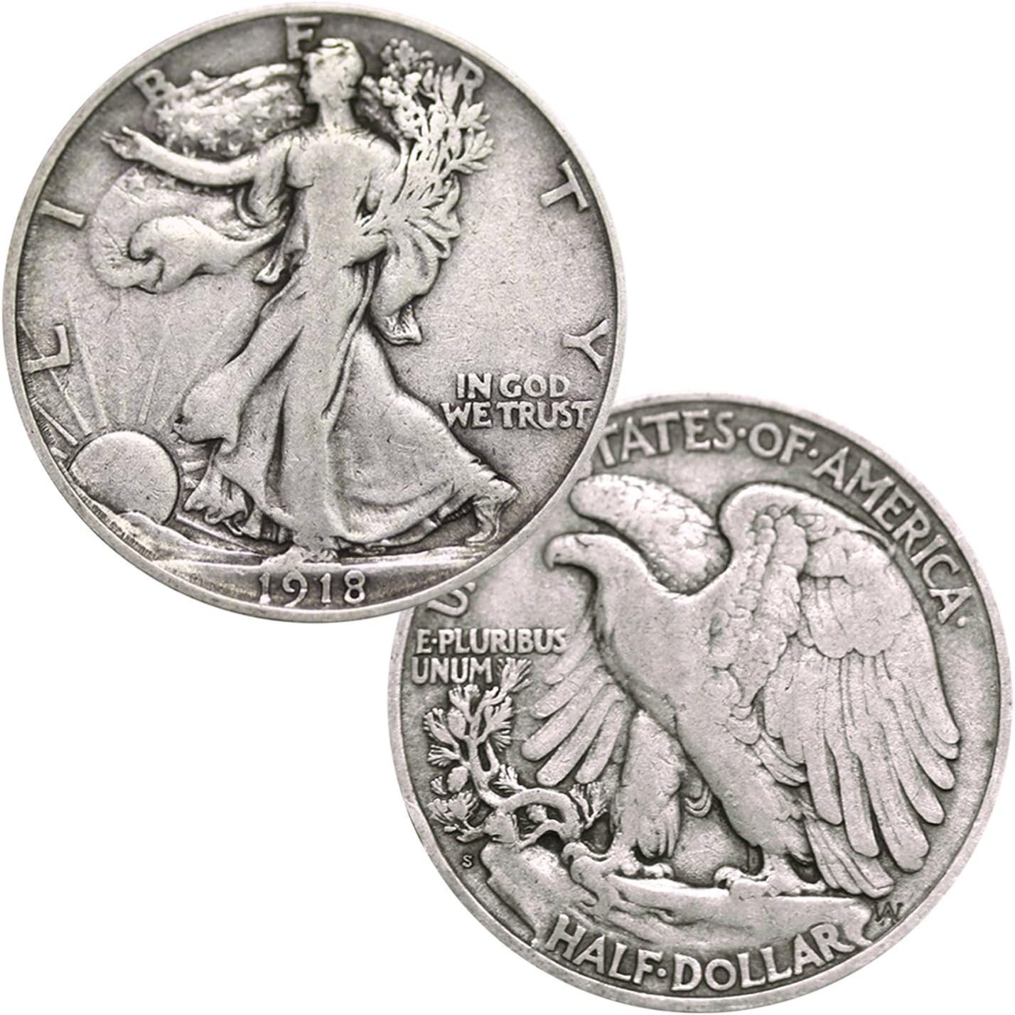 USA Walking Liberty Half Dollar Coin - 90% Silver VG/F Condition - 50c Circulated Condition - Random Date