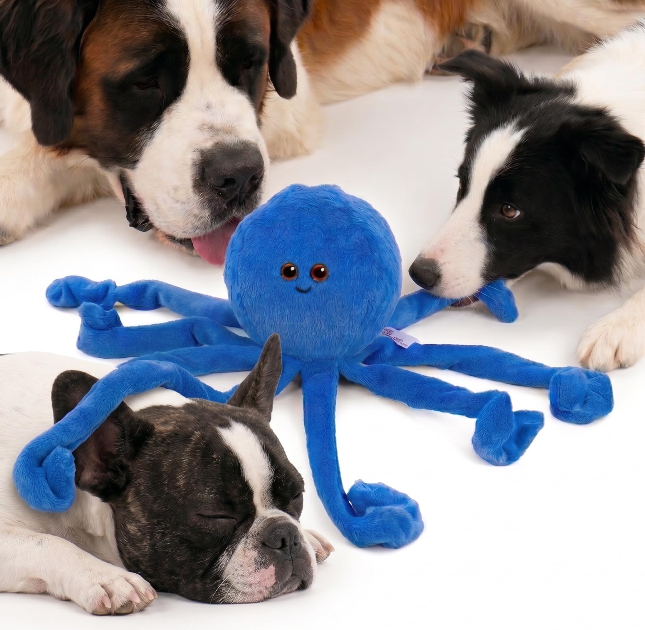 Fuzzl Big Ozzie the Octopus Plush Dog Toy and Puppy Toys - Interactive Dog Toys with 4 Squeakers and Durable Stitching for Small and Large Dogs Squeaky Dog Toys