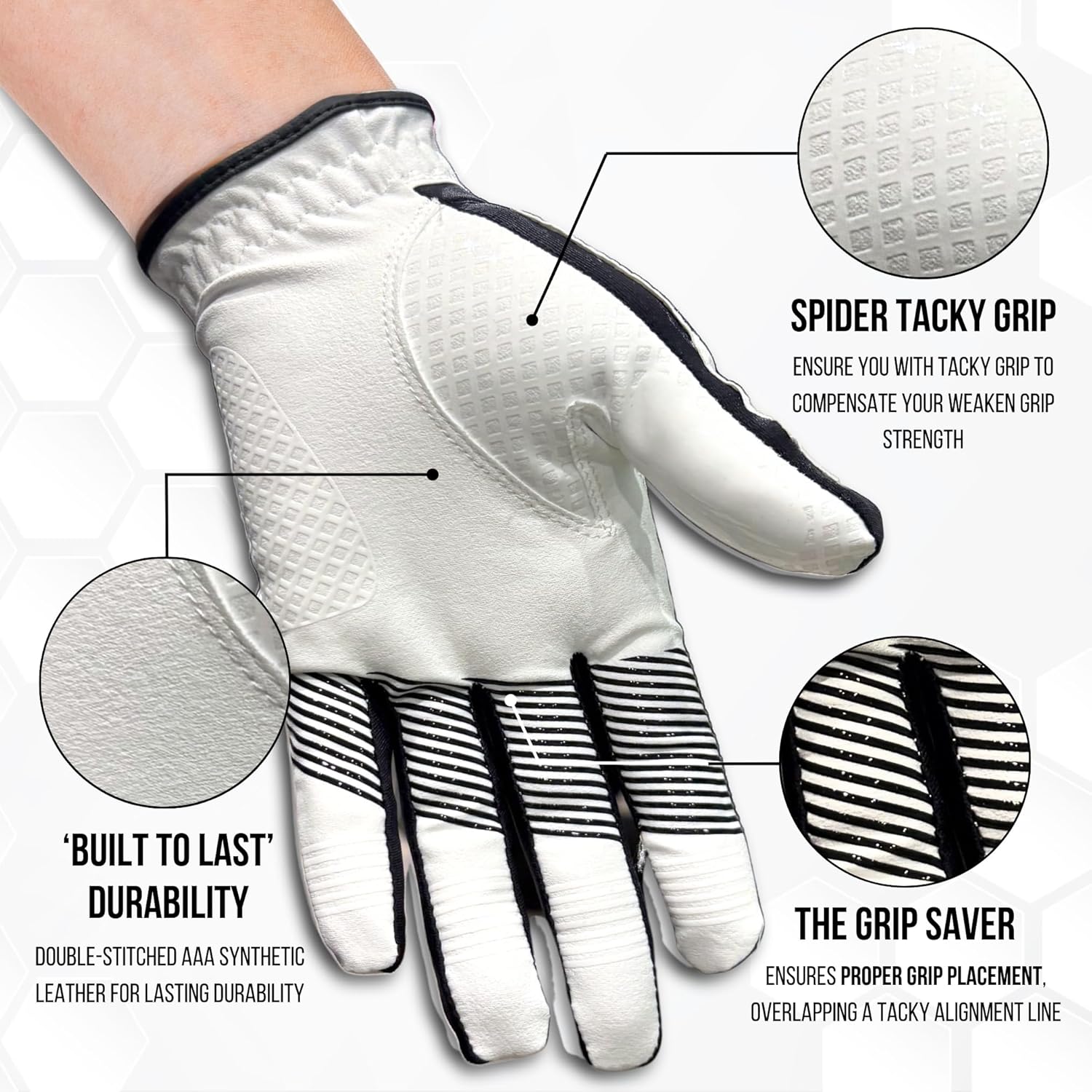 Copper Advanced Tech 2.0 Golf Gloves Women Right Handed Golfer Or Left Handed Golfer | Joint Support Copper Compression Womens Golf Glove | Tear Resistant Durability and Tacky Grip for Max Control