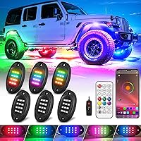 Vista 10 de 4 cápsulas de luces LED RGB+IC para ATV, carritos de golf, UTV, camiones, autos, SUV, RZR, SXS, kit de luces LED de persecución de sueños