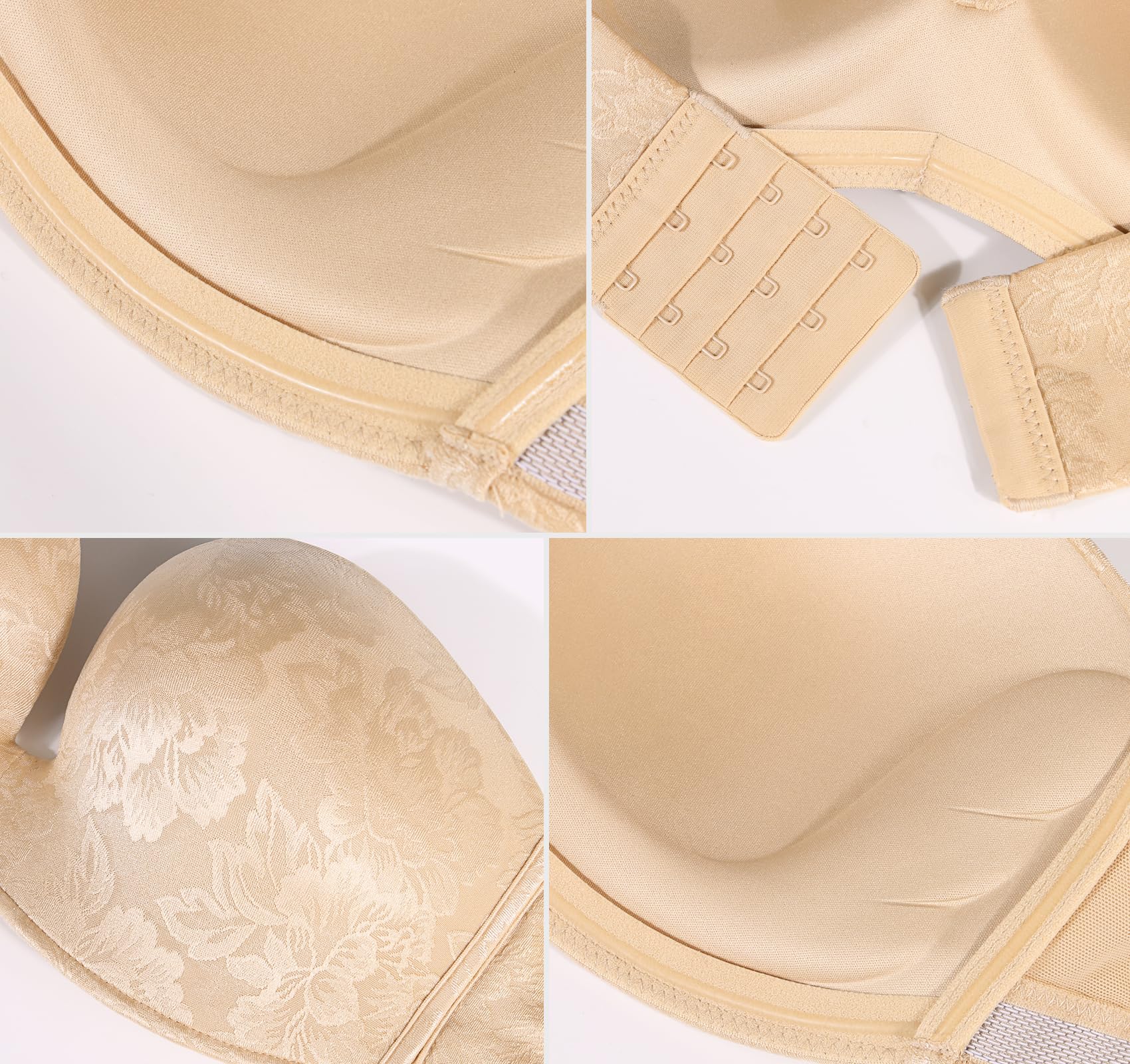 DotVol Sujetador Push up sin Tirantes Tallas Grandes para Mujer sin Aros Copa Completa Diseño Alas