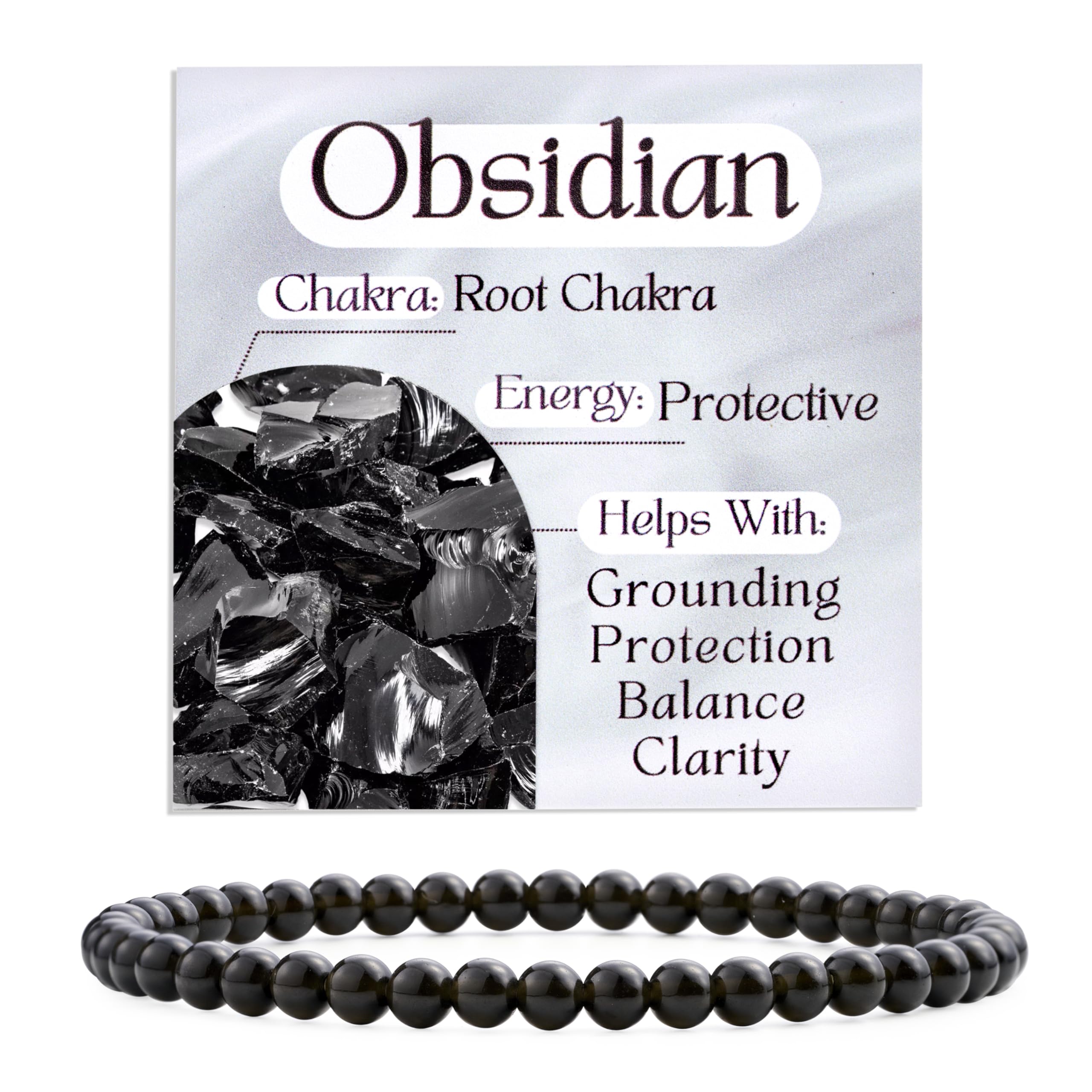 Bivei Kristall Armband für Frauen 4mm Perlen Halbedelstein Natürlicher Stein Dehnbarer Elastischer Schmuck Yoga Geschenke