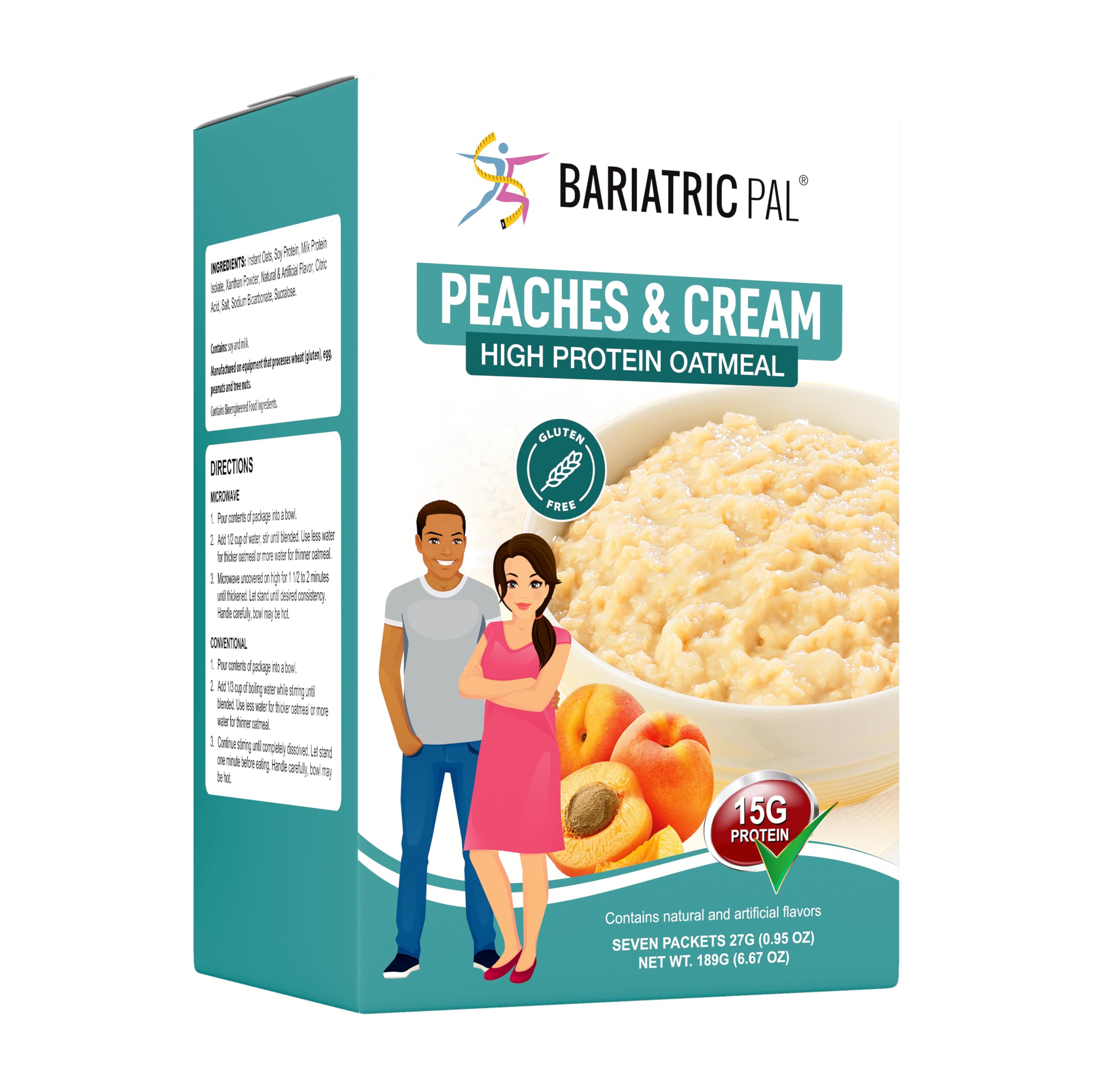 BariatricPalHot Protein Breakfast - Peaches and Cream Oatmeal (1-Pack)