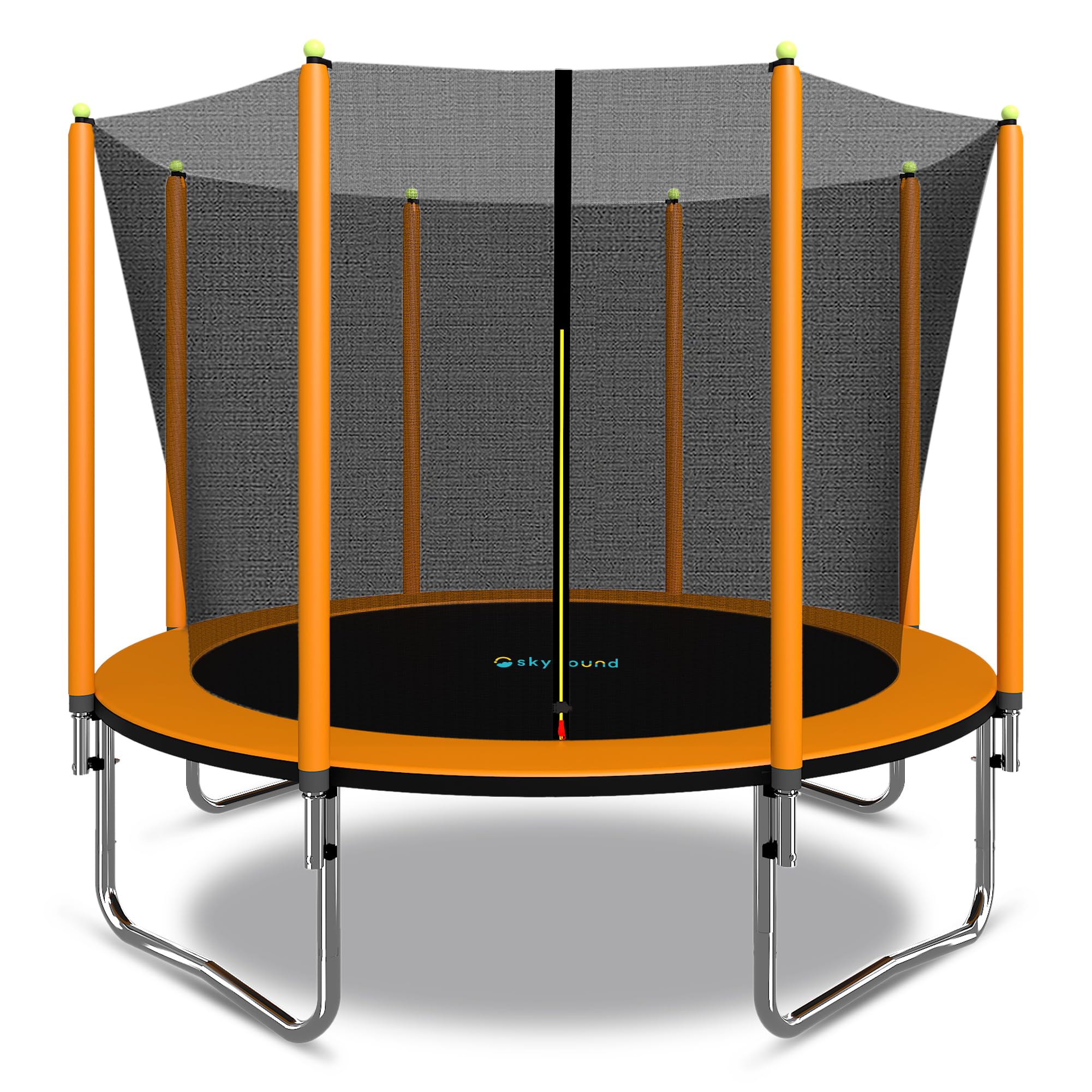SkyBound Trampoline with Safety Padded Poles - 10ft 12ft 14ft 15ft 16ft Large Outdoor Backyard ASTM Approved Trampolines for Kids & Adults - Heavy