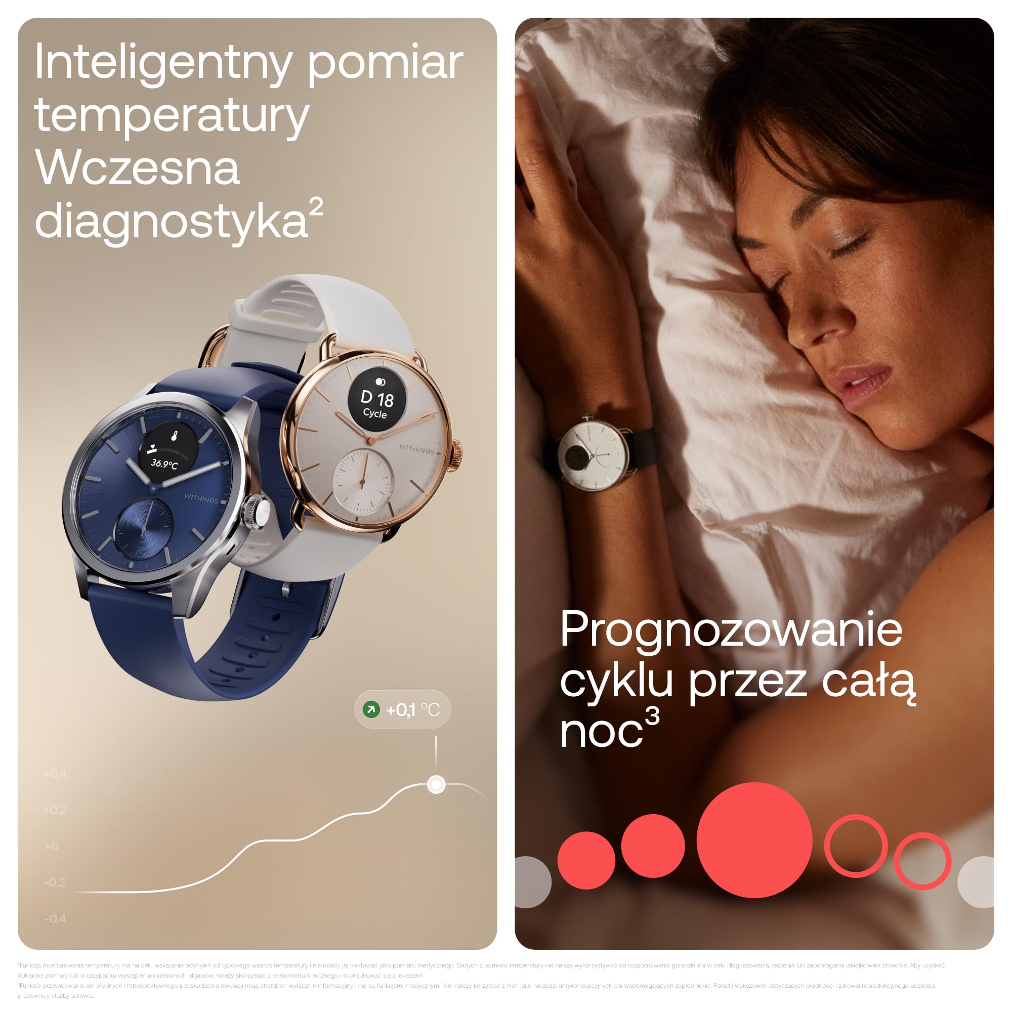 Withings ScanWatch 2 Zdrowie Smart Watch dla kobiet i mężczyzn, EKG, SpO2, temperatura, monitorowanie snu, zdrowie oddychania, wodoodporny, 30-dniowa bateria, Android i iOS