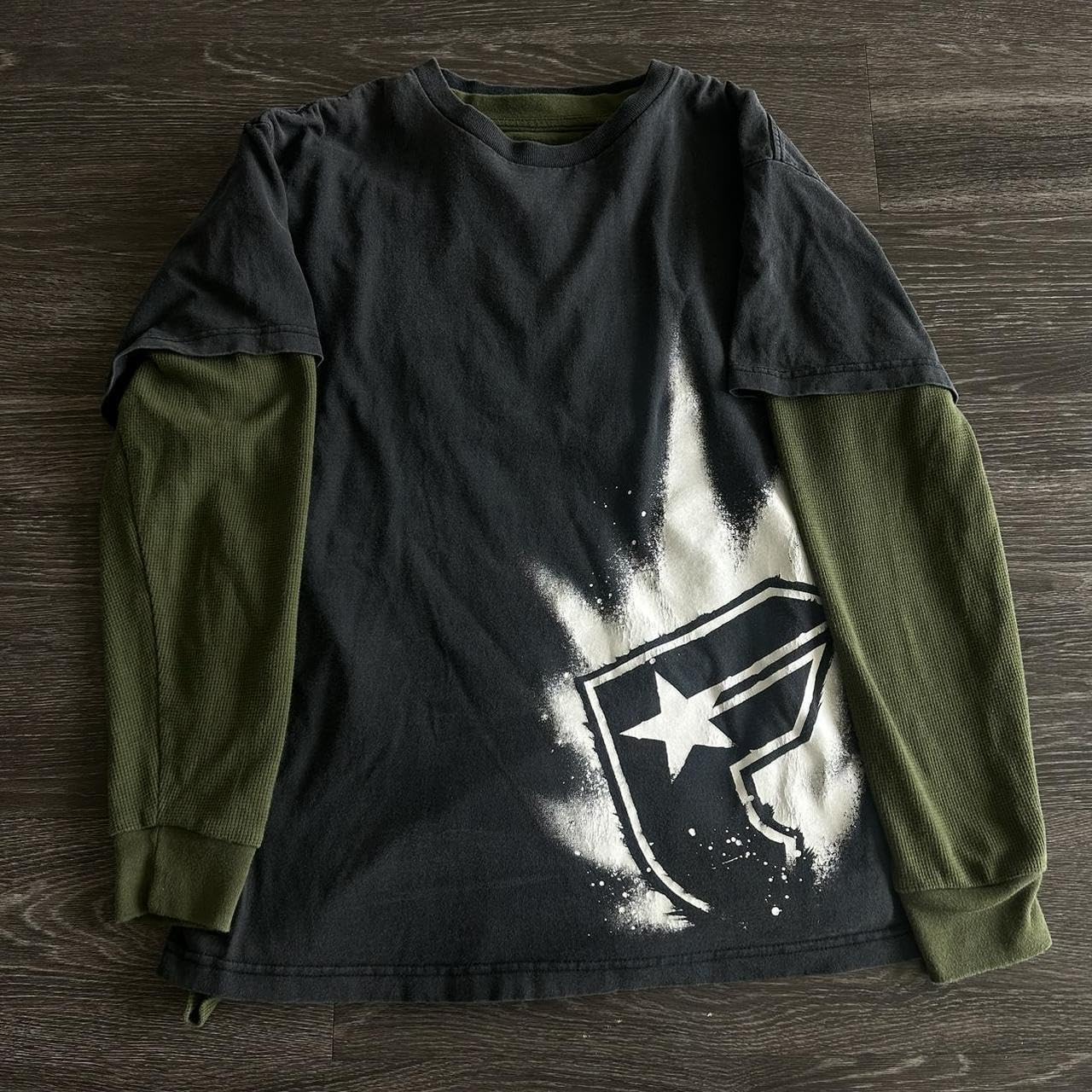 Amiblvowa Women Y2K Grunge T Shirt Emo Aesthetics Graphic Tops Teen Girl Vintage Baggy Goth Tops Harajuku Punk Grunge Clothes: Green X-Large