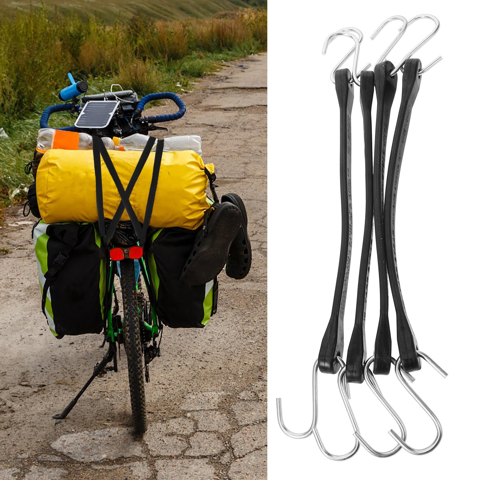Hemobllo 10 Piezas Goma Correas de Sujeción para Maletas Correas de Fijación Resistentes para Equipaje de Viaje Gancho para Maleta Accesorios de Viaje