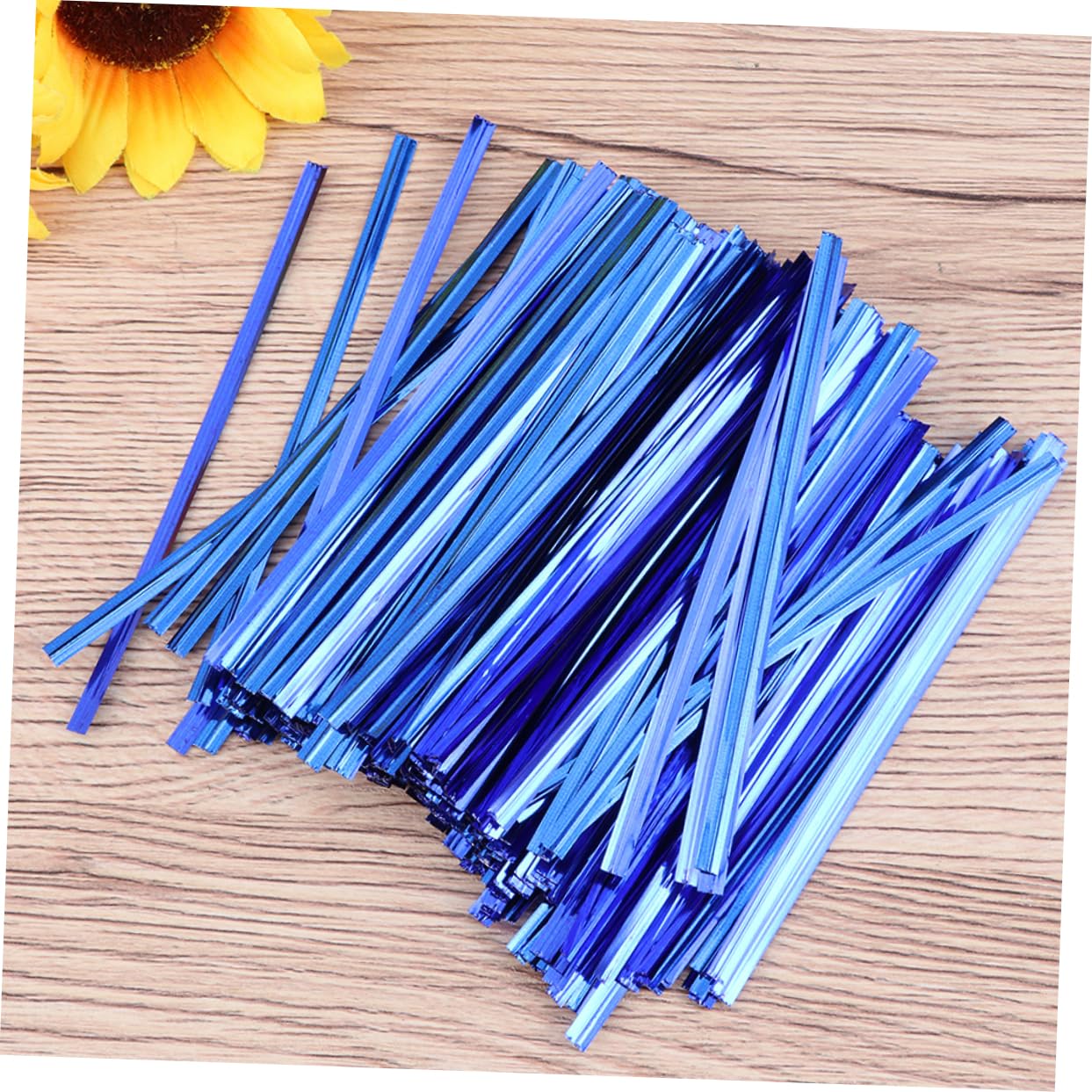 Metallic Ties Bread Candy Bag Ties 3 Packs of 10cm Soft Pet Aluminum Plated Wire Festive Shiny Perfect for Parties (blue) image 3