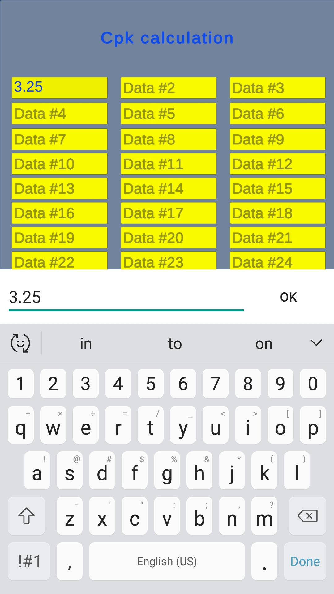 Cpk Analysis - App on Amazon Appstore