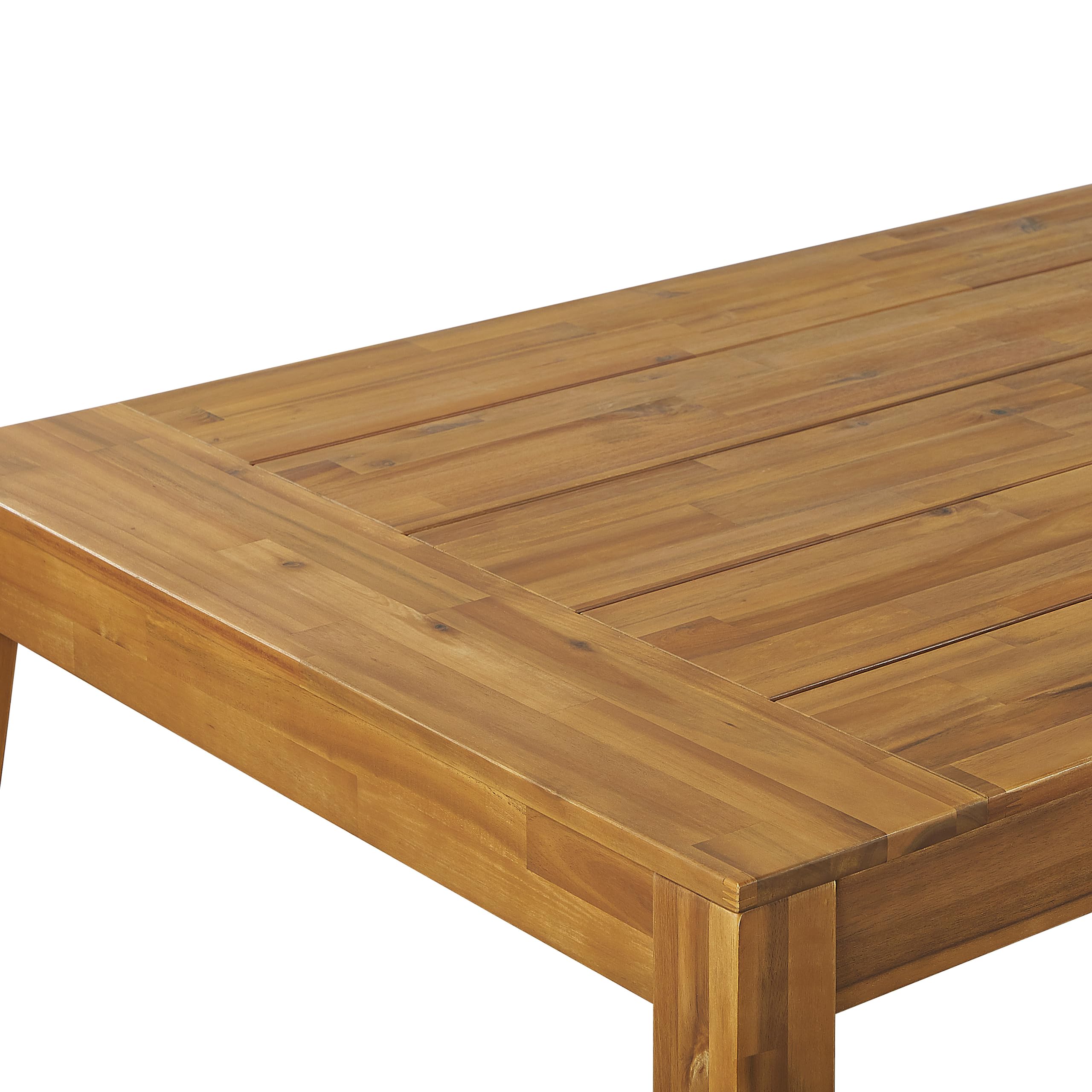 Stół ogrodowy 210 x 90 cm ośmioosobowy laminowane jasnobrązowy akacjowe Livorno