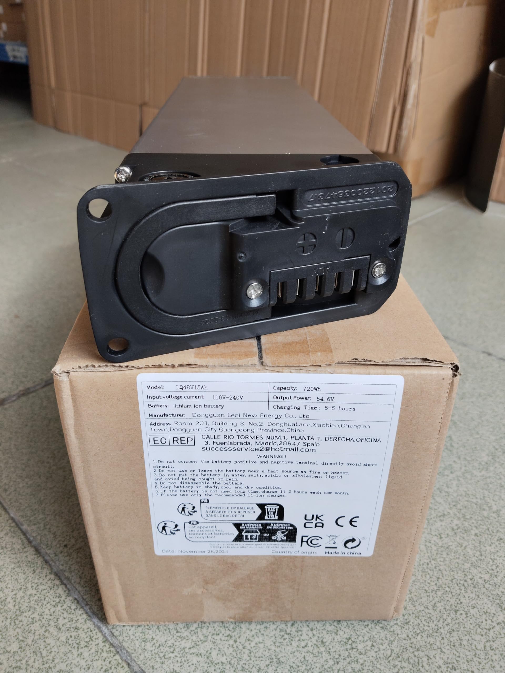 Batteria E-Bike 48V17.5Ah per Biciclette Elettriche Pieghevoli Engwe PRO 2, Mate X, Engwe Engine X, per Motori 250W 350W 450W 500W 750W 1000W, Batteria al Litio con BMS e Caricatore (48V17.5Ah)