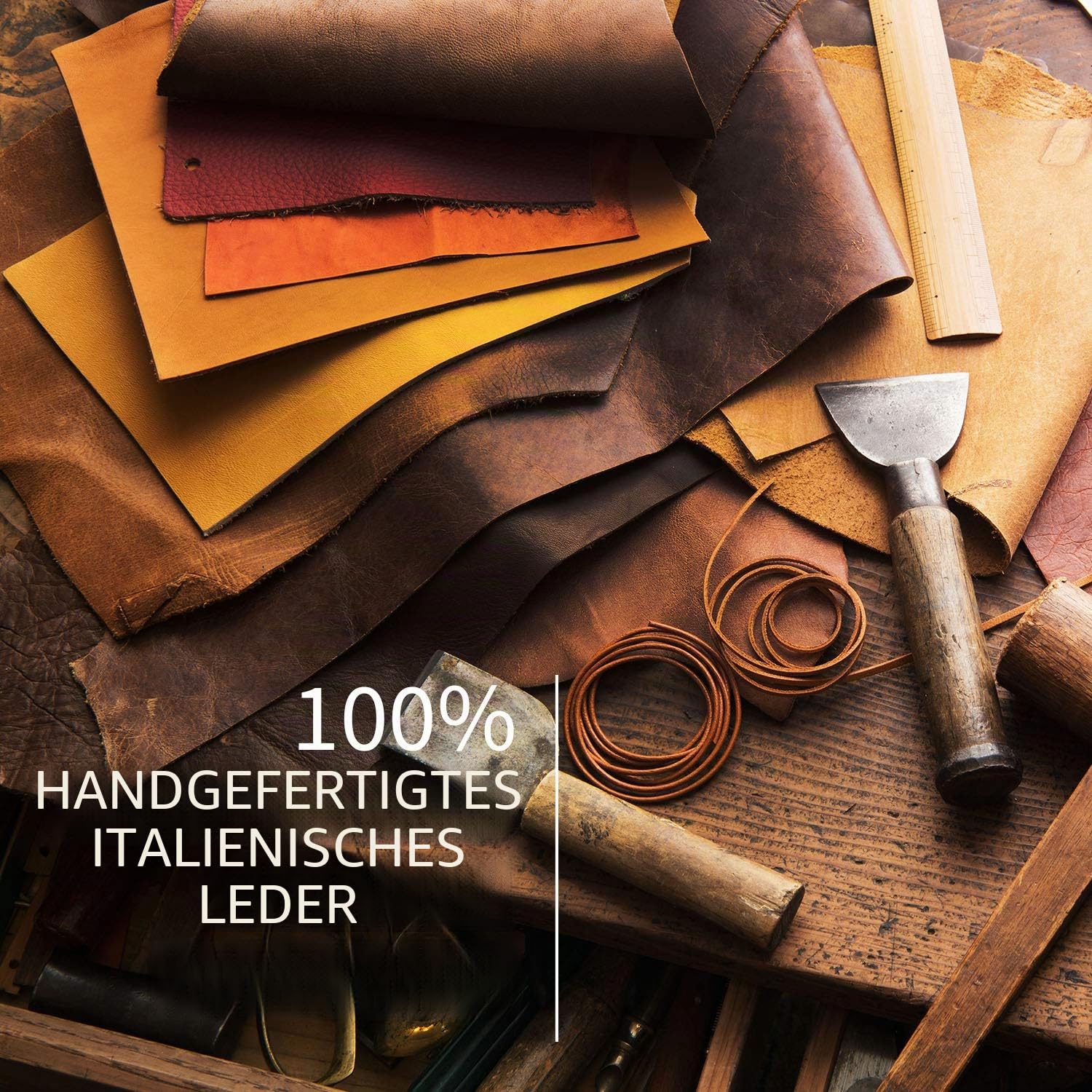 Maruse Leder Dokumentenmappe A4 – Italienisches Vollleder – Aktenmappe für Büro & Business – Handgefertigt in Italien - Schwarz