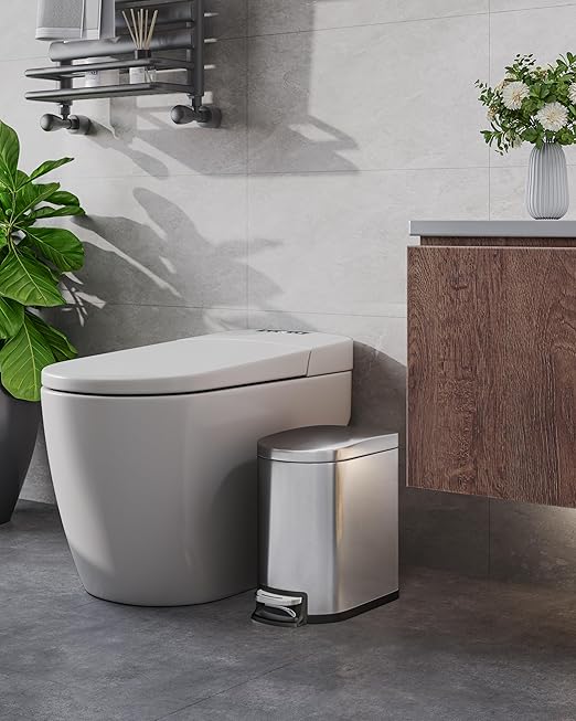 Garvee 6L Lata de Basura de Acero Inoxidable con Tapa de Pedal miniatura 2
