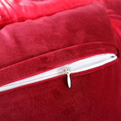 Miniatura 3 de Hodeco Fundas de almohada de piel sintética de 18 x 18 pulgadas, decoración del hogar, funda de cojín cuadrada suave mongol de piel larga de lujo