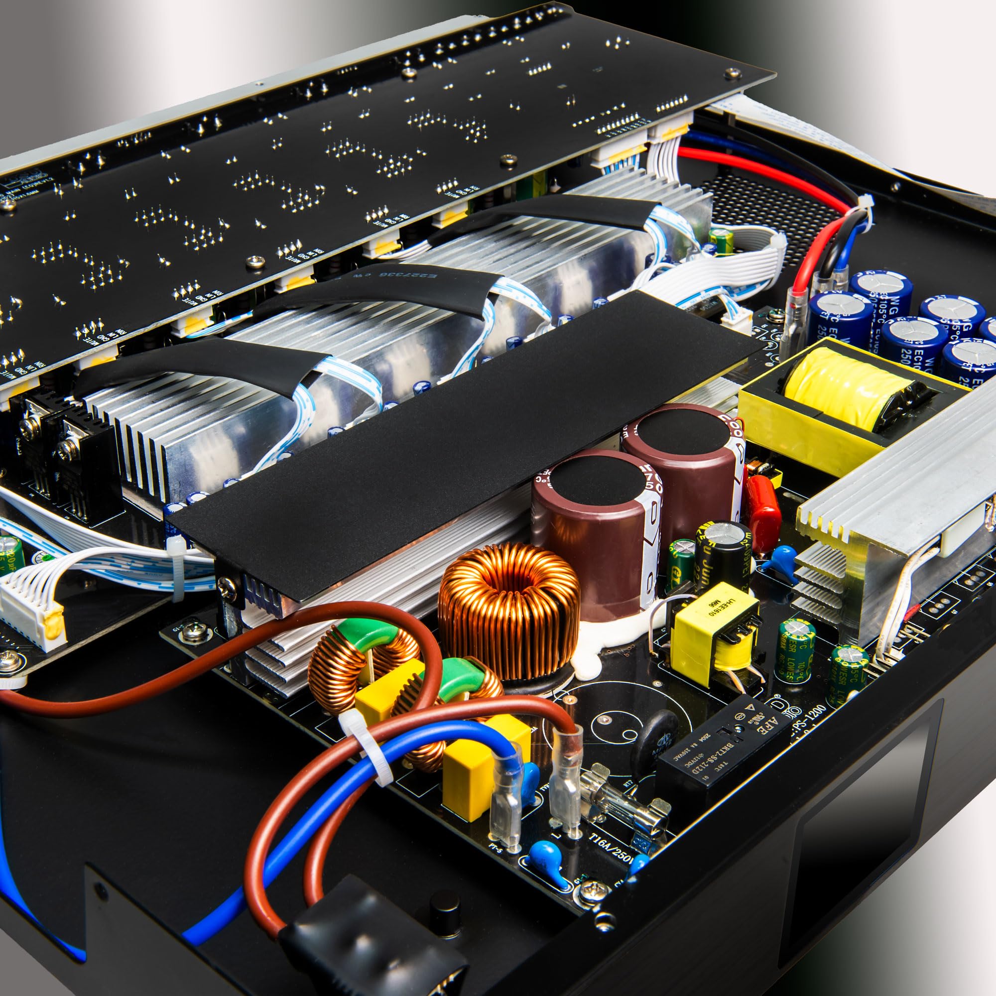 OSD Nero MX1250 DSP Matrix Amplificatore a 12 canali, sistema audio multi-room a 6 zone per tutta la casa, ingressi dual bus, equalizzatore per zona, potenza di classe D, amplificatore di