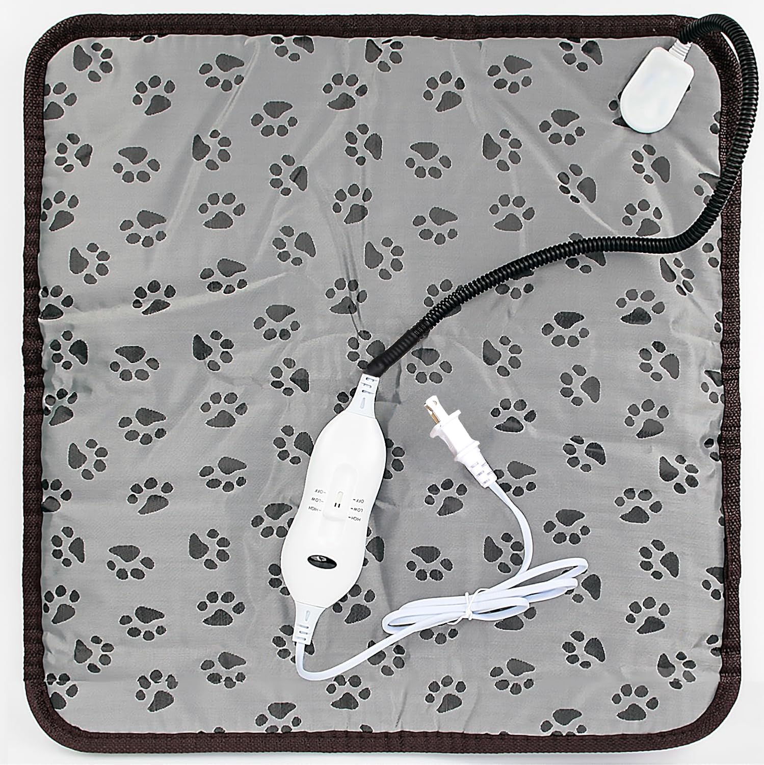 HOTDOG Pet Heating Pad, 17.7''X17.7'', Grey, Heated Pet
