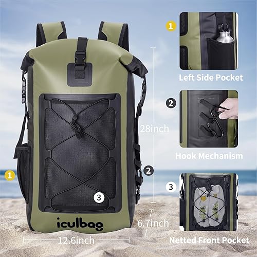 Miniatura 2 de Dry Bags - Mochila impermeable para mujeres y hombres, bolsa seca de viaje, bolsa a prueba de verrugas para kayak, playa, navegación, 30 L40 L