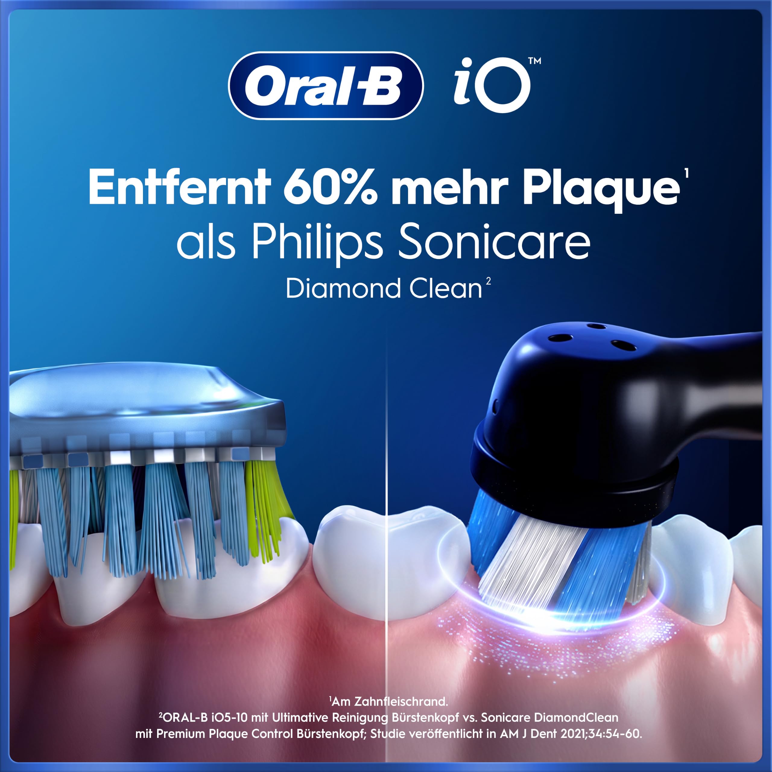 Oral-B iO Series 5 Elektrische Zahnbürste, Schwarz | Inkl. 1 Aufsteckbürste, Reise-Etui, Electric Toothbrush mit 5 Putzmodi für Zahnpflege