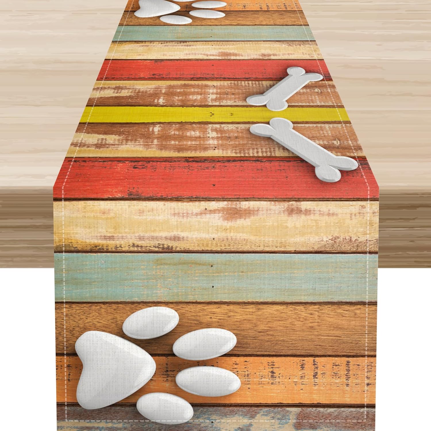 Green Eucalyptus Table Runner, Farmhouse Spring Watercolor Plant Leaves Floral Butterfly Seasonal Rustic Coffee Table Center Decor for Family Home Kitchen and Dining Indoor Table Decorations, 13"x108"