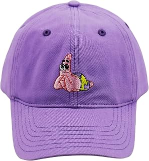 Spongebob Squarepants Dad Hat, Cotton Adult Baseball Cap with Curved Brim