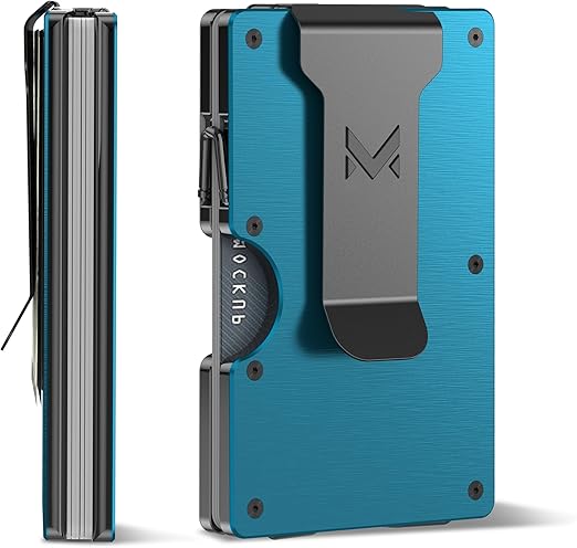 MIFANYO Metalen portemonnee voor heren, slank aluminium metalen