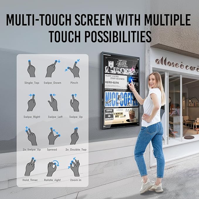 Monitor Táctil de 43 Pulgadas, Pantalla Inteligente 2K, Reproducción Automática miniatura 3