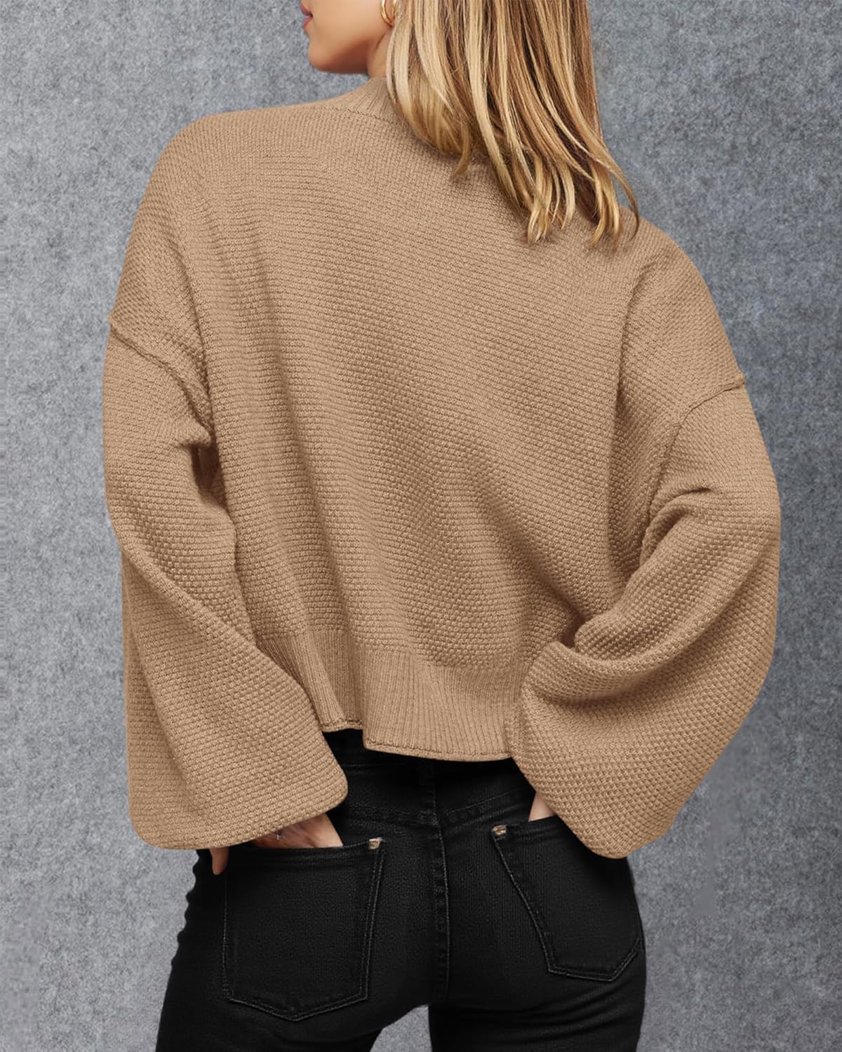 BTFBM Womens Oversized Cardigan Sweaters 2025 Fall Long Sleeve Knit Open Front Lightweight Sweater Outwear Coats - Image 3