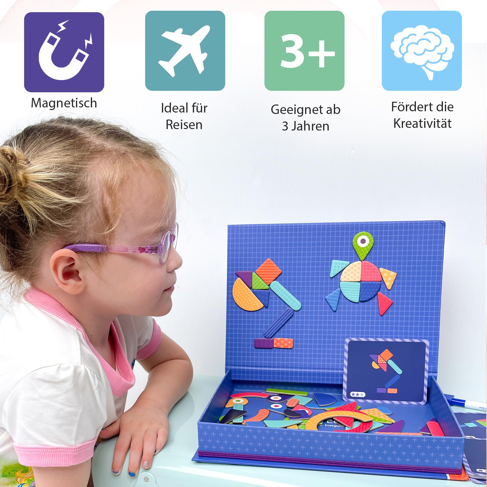 mierEdu - Magnetic Art Case - Shapes - (ME152), Medium - Image 3