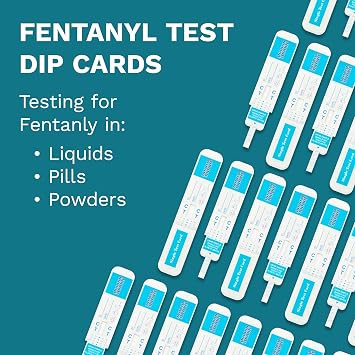 Fentanyl Test Dip Cards: Quick, Accurate Results, Reliable Detection 5-Minute Forensic Urine Test (5 Tests)
