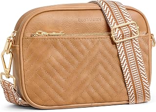 BOSTANTEN Quilted Small Crossbody Bag for Women Vegan Leather Purses