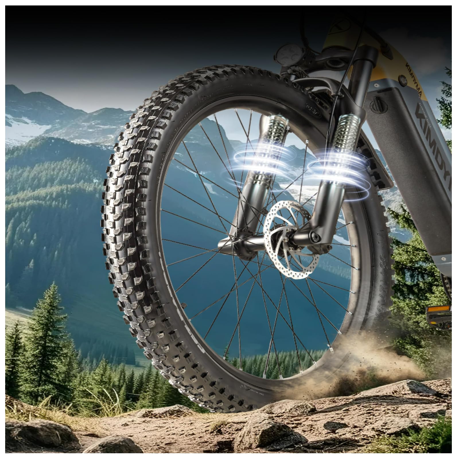 K1 EBike E-MTB mit Doppelfederung 27,5 Zoll | 48V 20Ah Akku 160 km Reichweite | 80Nm Motor, 9-Gang & 27,5×2,8 Bereifung | Unisex Stadttrail Geländetauglich