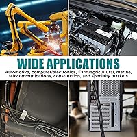 Vista 6 de ALLWIN Conducto de cable de telar de alambre dividido de 1/4 de pulgada, protector de cable de 30 pies, conducto flexible de cable automotriz